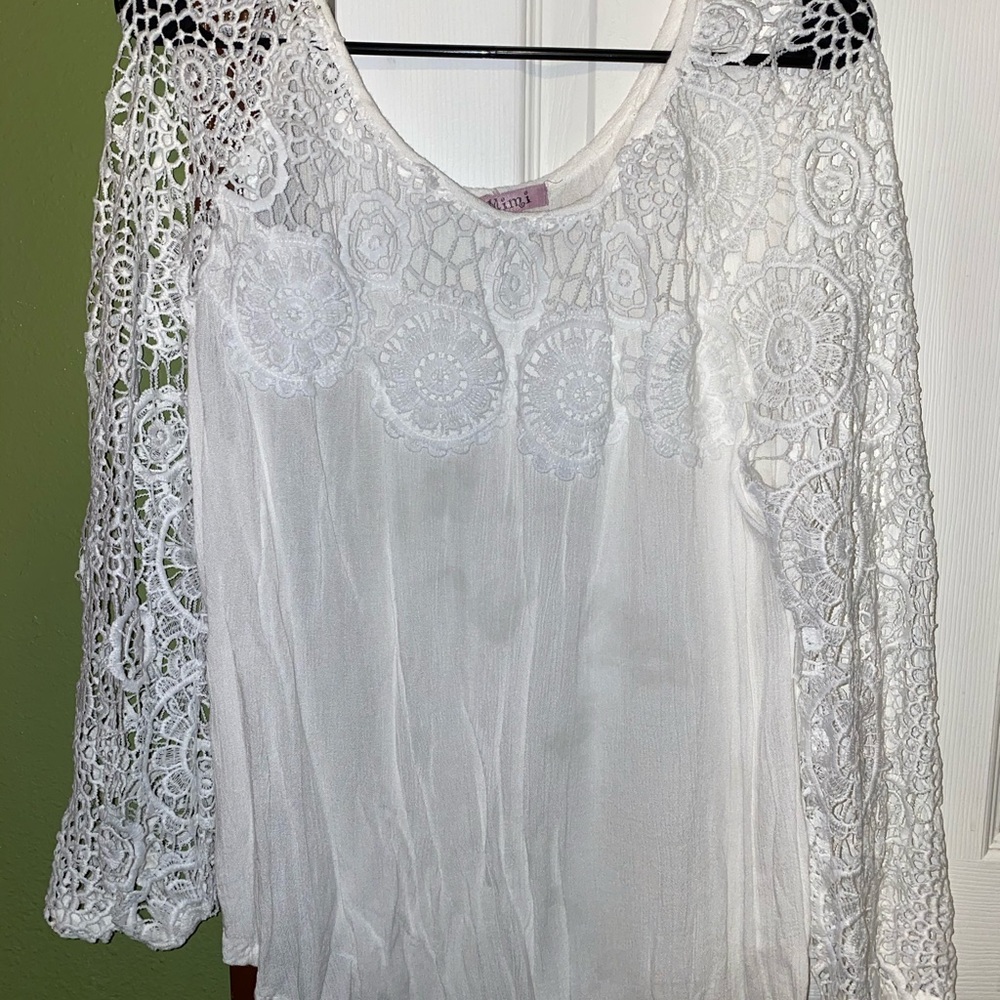 White lace blouse
